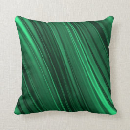 Cojín Decorativo Rayas sombreadas del verde esmeralda