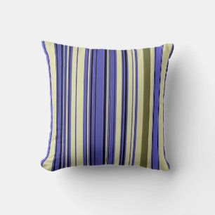 Cojín Decorativo Rayas - Verde amarillo azul morado