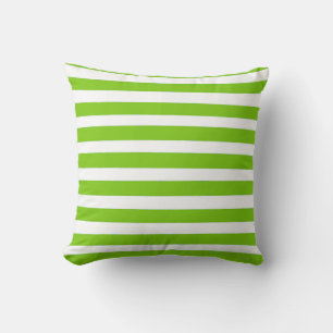 Cojín Decorativo Rayas Verde Claro y Blanco
