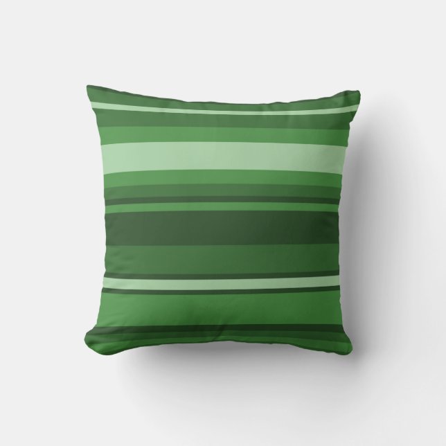 Cojín Decorativo Rayas verdes (Anverso)
