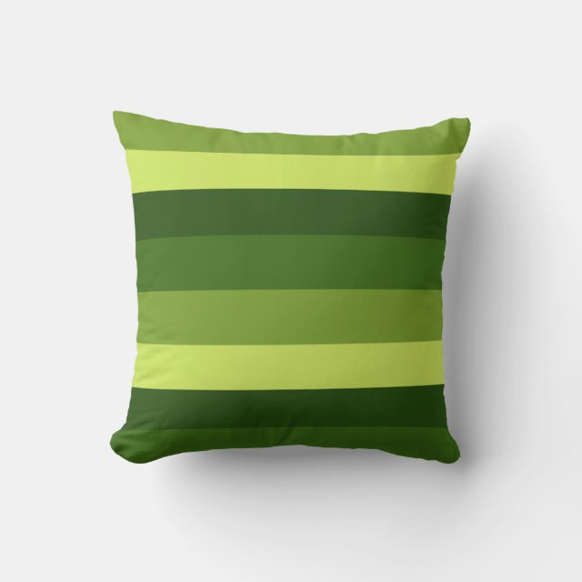 Cojín Decorativo Rayas verdes (Anverso)