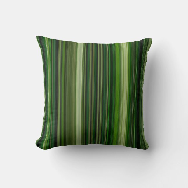 Cojín Decorativo Rayas verdes (Anverso)