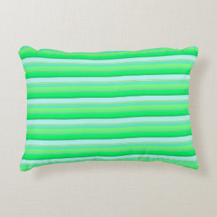 Cojín Decorativo Rayas verdes aqua lindas