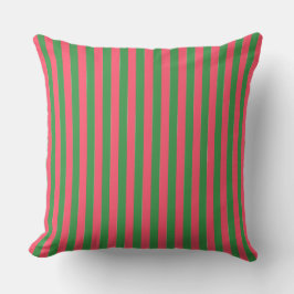 Cojín Decorativo Rayas Verdes Rosadas,Encantador,Moderno, Sencillo,