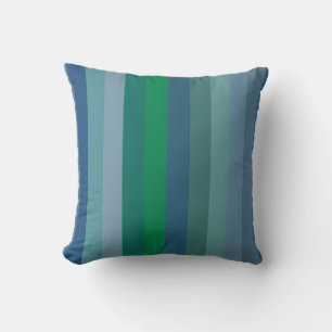 Cojín Decorativo rayas verdes y azules