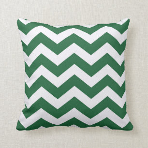Cojín Decorativo Rayas verdes y blancas de Chevron