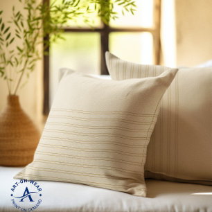 Cojín Decorativo Rayas verticales beige y bronceado