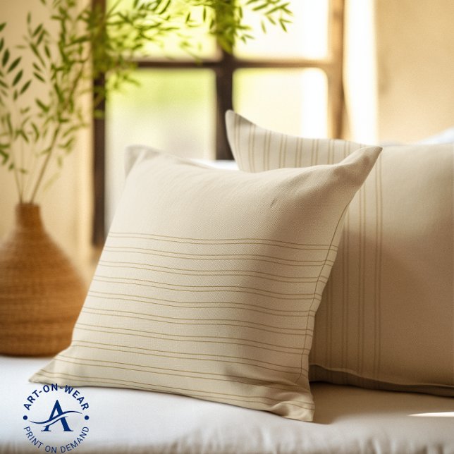 Cojín Decorativo Rayas verticales beige y marrón (Subido por el creador)