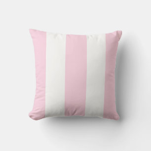 Cojín Decorativo Rayas verticales blancas y rosa clásico
