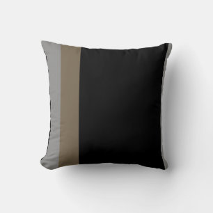 Cojín Decorativo Rayas verticales grises y taupe mínimas