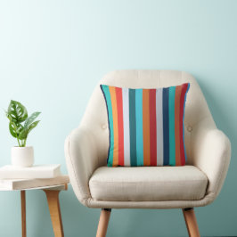 Cojín Decorativo Rayas Verticales Retro Coloridas