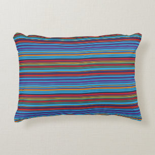 Cojín Decorativo Rayas violetas azules lindas