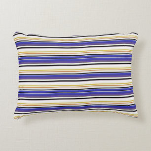 Cojín Decorativo Rayas violetas blancas