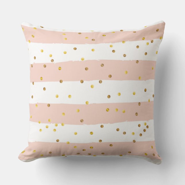 Cojín Decorativo Rayas y puntos de polka (Anverso)