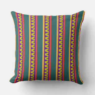 Cojín Decorativo Rayas y Símbolos