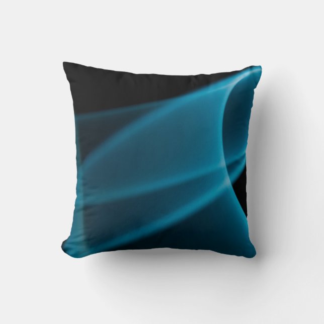 Cojín Decorativo Rayo azul de la luz (Anverso)