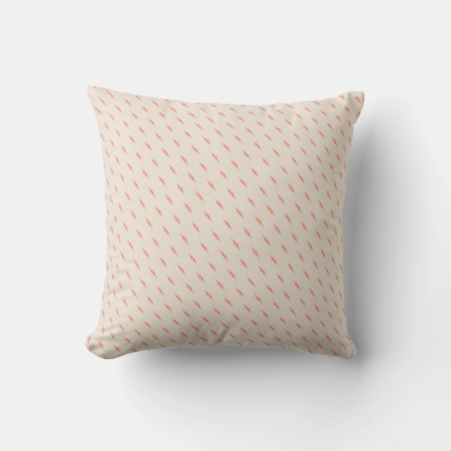 Cojín Decorativo rayo rosa lindo preppy estético (Anverso)