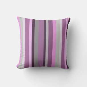 Cojín Decorativo Rayo vertical rayado gris rosa negro
