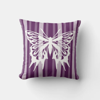 Cojín Decorativo Rayo victoriano púrpura con mariposa