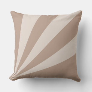 Cojín Decorativo Rayos marrones beige elegantes