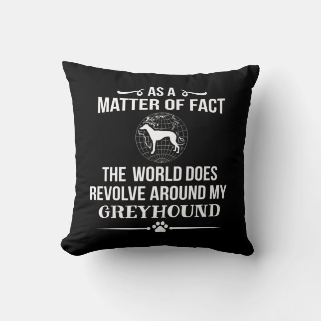 Cojín Decorativo Raza de perro de Greyhound (Anverso)