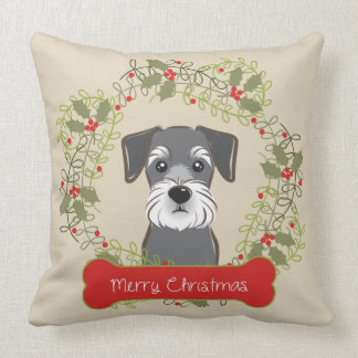 Cojín Decorativo Raza del perro de las Felices Navidad
