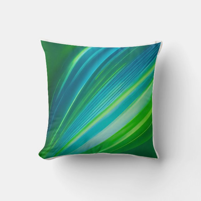 Cojín Decorativo Razas verdes azules (Anverso)