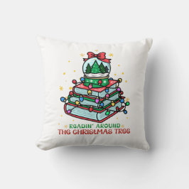 Cojín Decorativo Readin’ Around the Christmas Tree Book Lover