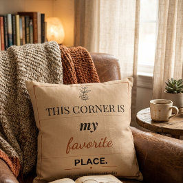 Cojín Decorativo Reading Corner Square Throw Pillow
