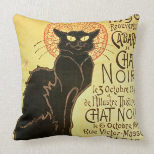 Cojín Decorativo Reapertura del cabaret Noir de la charla, 1896