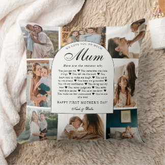 Cojín Decorativo Reasons We Love You Mum Photo Grid Collage