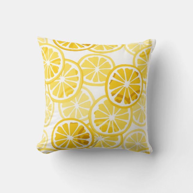 Cojín Decorativo Rebanada de limón con sabor (Anverso)