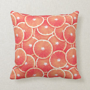 Cojín Decorativo Rebanadas del pomelo rosado