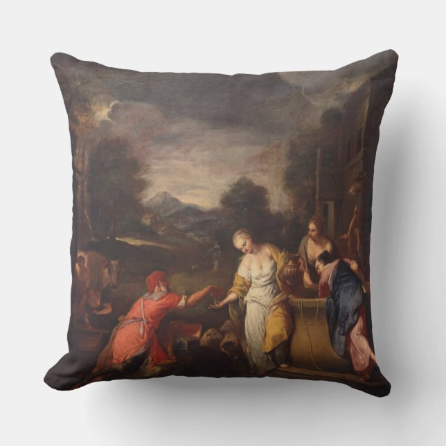 Cojín Decorativo Rebecca en el pozo (Anverso)