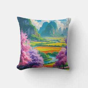 Cojín Decorativo "Rebelión de la primavera - Fantasía de la flor de