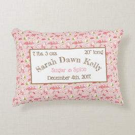 Cojín Decorativo Rec Pillow Pink Foxes Baby Info Personalizar