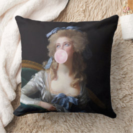 Cojín Decorativo Recatada con chicle rosa