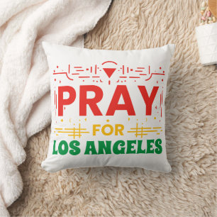 Cojín Decorativo Recen por Los Ángeles: Solidaridad con Los Ángeles
