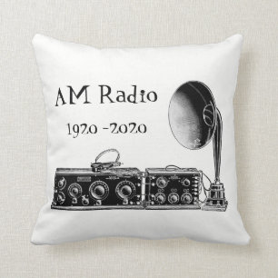Cojín Decorativo Receptor de radio AM de personalizar Vintage
