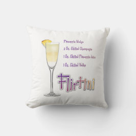 Cojín Decorativo Receta de cóctel Flirtini Piña Mimosa Arte