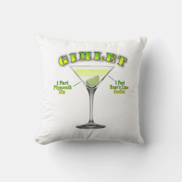 Cojín Decorativo Receta de Cóctel Gimlet Martini Arte
