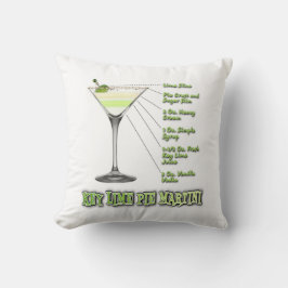 Cojín Decorativo Receta de Cóctel Martini de Tarta de Lima Key Art