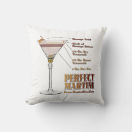 Cojín Decorativo Receta de Cóctel Perfecto de Martini Arte