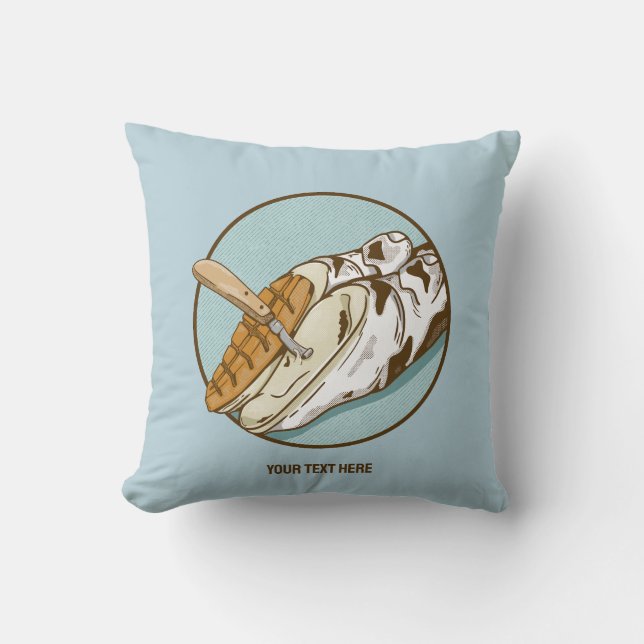 Cojín Decorativo Recorte de la pezuña de vaca (Anverso)