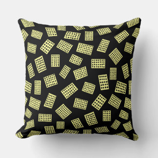 Cojín Decorativo Rectángulos abstractos 081122 - Amarillo en negro