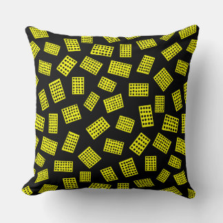 Cojín Decorativo Rectángulos abstractos 081122 - Amarillo sobre neg