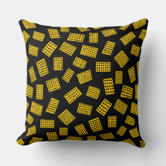 Cojín Decorativo Rectángulos abstractos 081122 - Ámbar en negro