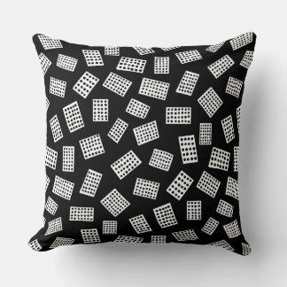 Cojín Decorativo Rectángulos abstractos 081122 - Blanco sobre negro