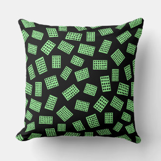 Cojín Decorativo Rectángulos abstractos 081122 - Verde de menta sob