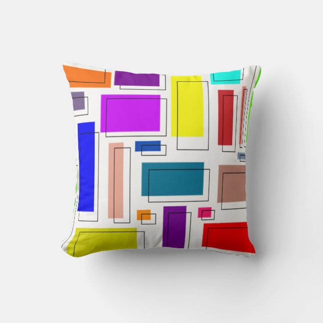 Cojín Decorativo Rectángulos de Bauhaus (Anverso)